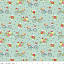 Ткань хлопок пэчворк бирюзовый, цветы транспорт винтаж, Riley Blake (арт. C7272-AQUA)
