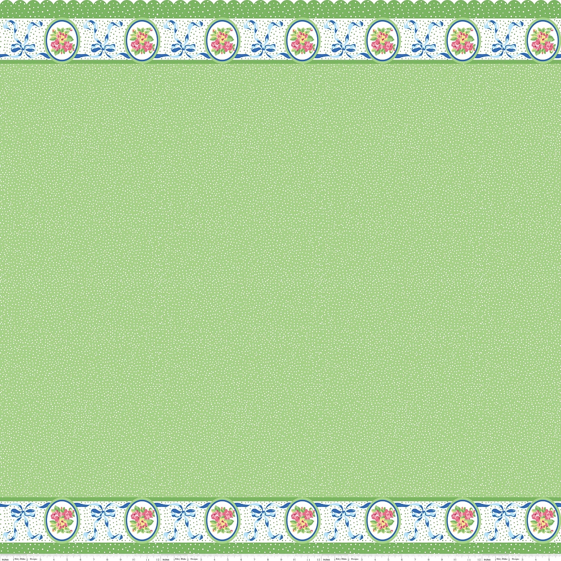 Ткань хлопок для пэчворка зеленый, полоски бордюры, Riley Blake (арт. C6911-GREEN)
