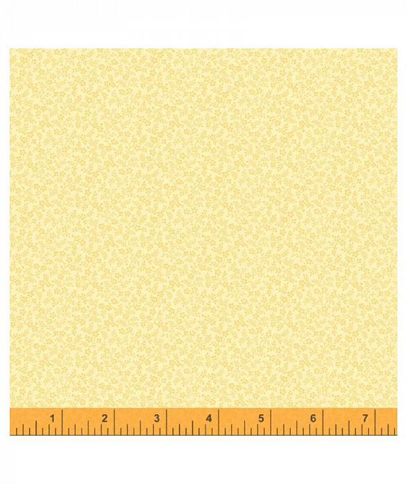 Ткань хлопок пэчворк желтый белый, мелкий цветочек, Windham Fabrics (арт. 52866-7)