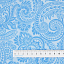 Ткань хлопок пэчворк голубой, пейсли, Benartex (арт. 425655B)