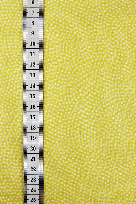 Ткань хлопок пэчворк желтый, горох и точки, ALFA C (арт. 246946)