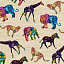 Ткань хлопок пэчворк разноцветные, животные, Henry Glass (арт. 237091)