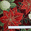 Ткань хлопок пэчворк бордовый, цветы новый год, Robert Kaufman (арт. SRKM-21595-113)