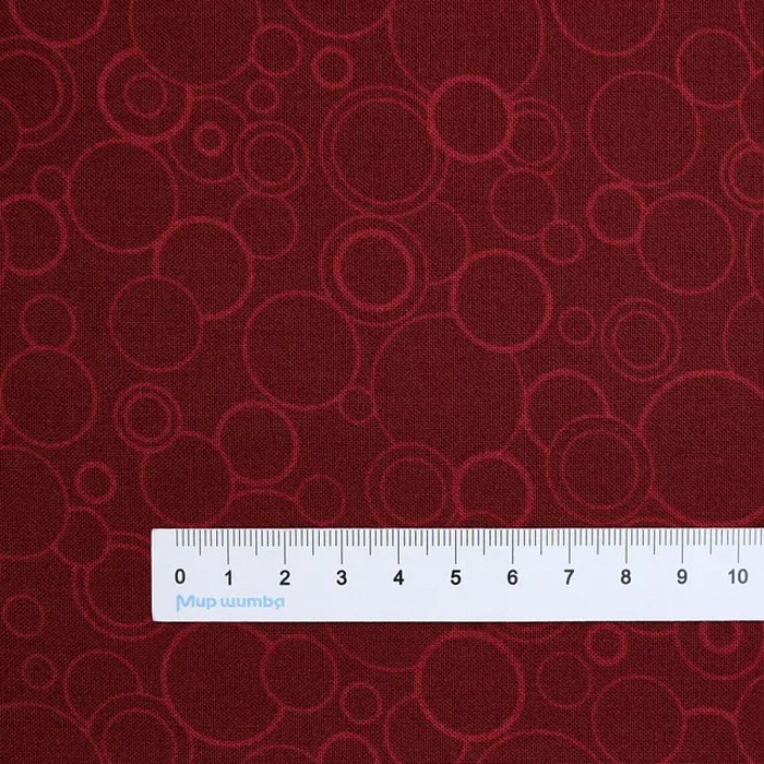 Ткань хлопок пэчворк малиновый, геометрия, Benartex (арт. 0062819B)