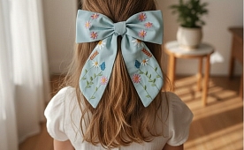 Мастер-класс «Бант с вышивкой»