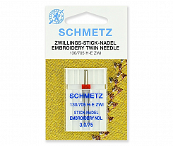 Иглы вышивальные Schmetz двойные № 75/3.0 1 шт.