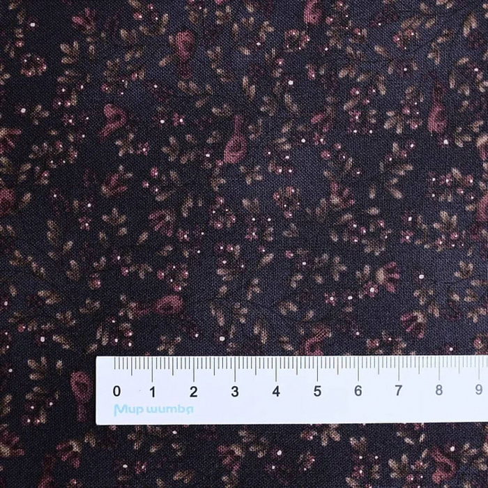 Ткань хлопок пэчворк бордовый, флора, Henry Glass (арт. 2932-58)
