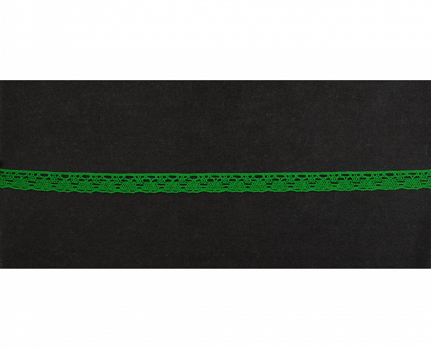 Кружево вязаное хлопковое Alfa AF-007-062 9 мм зеленый