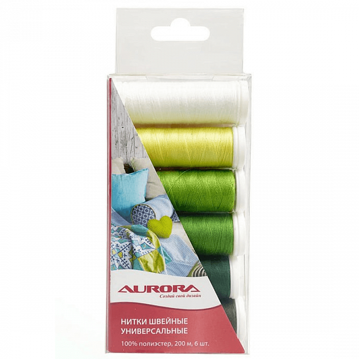 Набор швейных ниток Aurora Talia № 120 AU-2613 Летний луг