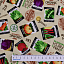 Ткань хлопок пэчворк разноцветные, надписи овощи, Windham Fabrics (арт. 52442-1)