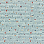 Ткань хлопок пэчворк разноцветные голубой, надписи ягоды и фрукты, Lecien (арт. 231688)