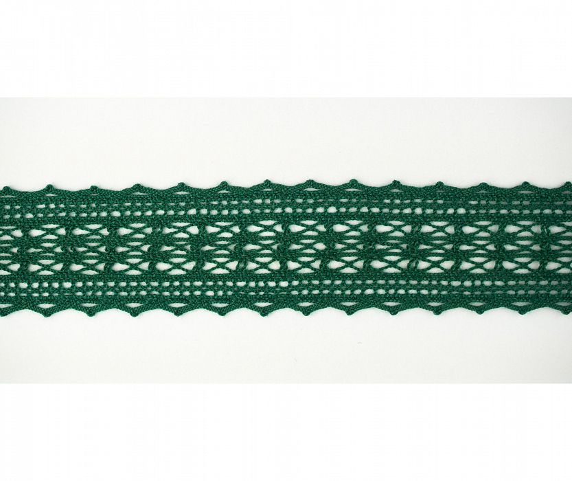 Кружево вязаное хлопковое Alfa AF-379-063 23 мм зеленый