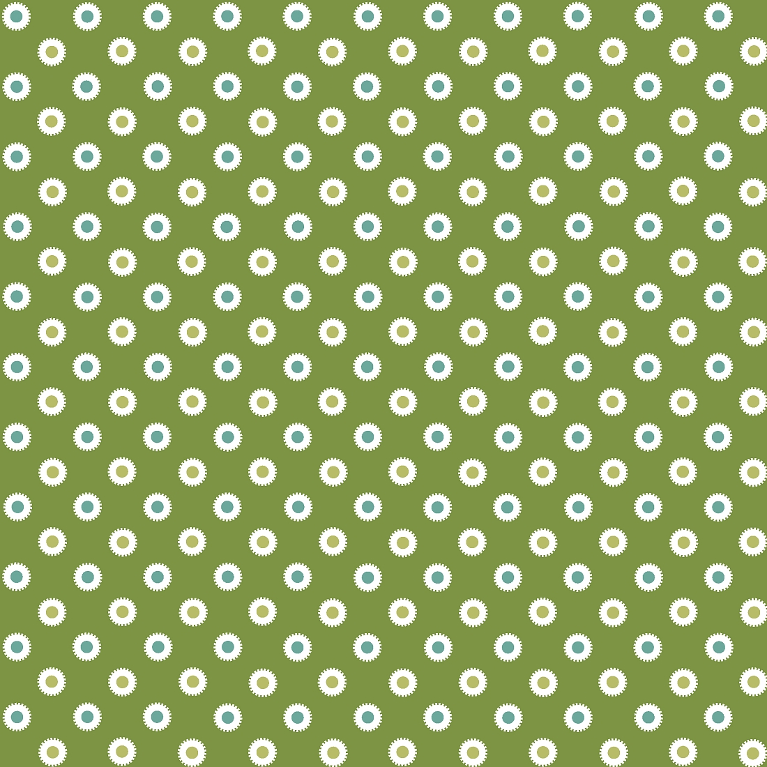 Ткань хлопок для пэчворка зеленый, горох и точки, Windham Fabrics (арт. 134215)