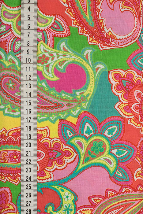 Ткань хлопок пэчворк разноцветные, пейсли восточные мотивы, ALFA (арт. 229560)