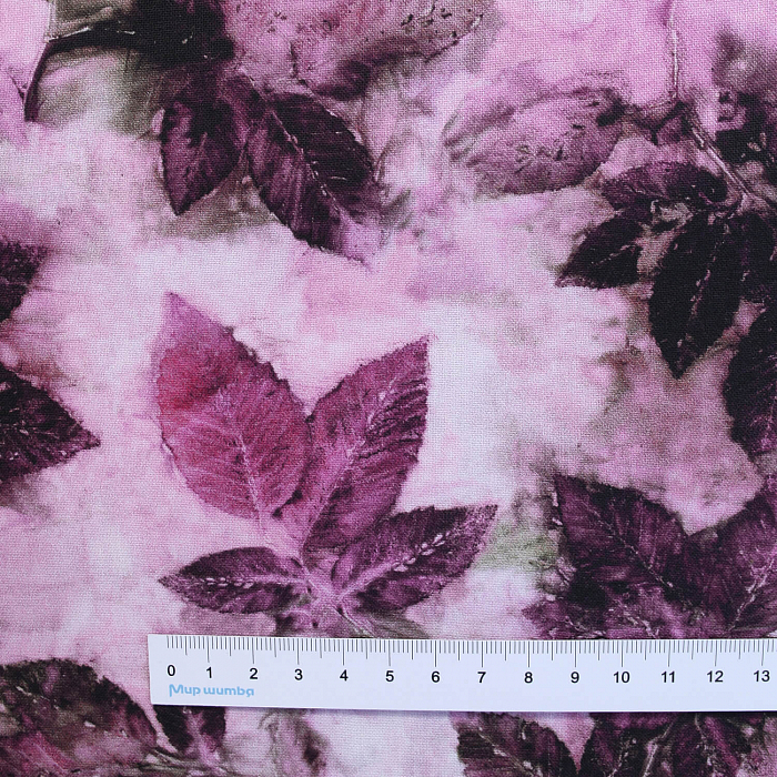 Ткань хлопок пэчворк фиолетовый, природа осень флора, FreeSpirit (арт. PWKA007.BLACKBERRY)