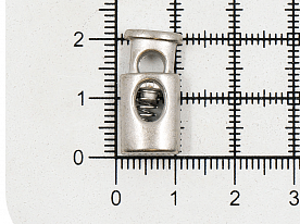 Зажим металлический Цилиндр 2 шт. 20 х 10 мм никель