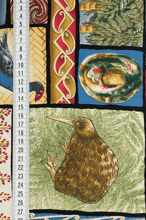 Ткань хлопок пэчворк разноцветные, бордюры детская тематика животные, ALFA (арт. 214077)