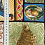 Ткань хлопок пэчворк разноцветные, бордюры детская тематика животные, ALFA (арт. 214077)