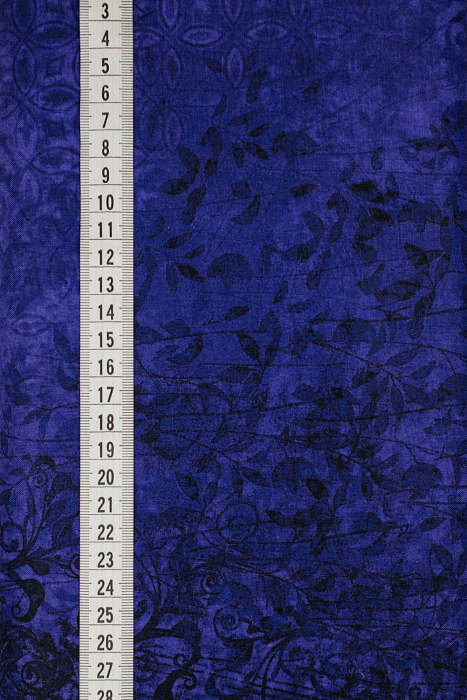 Ткань хлопок пэчворк синий, фактура муар, ALFA (арт. 232247)