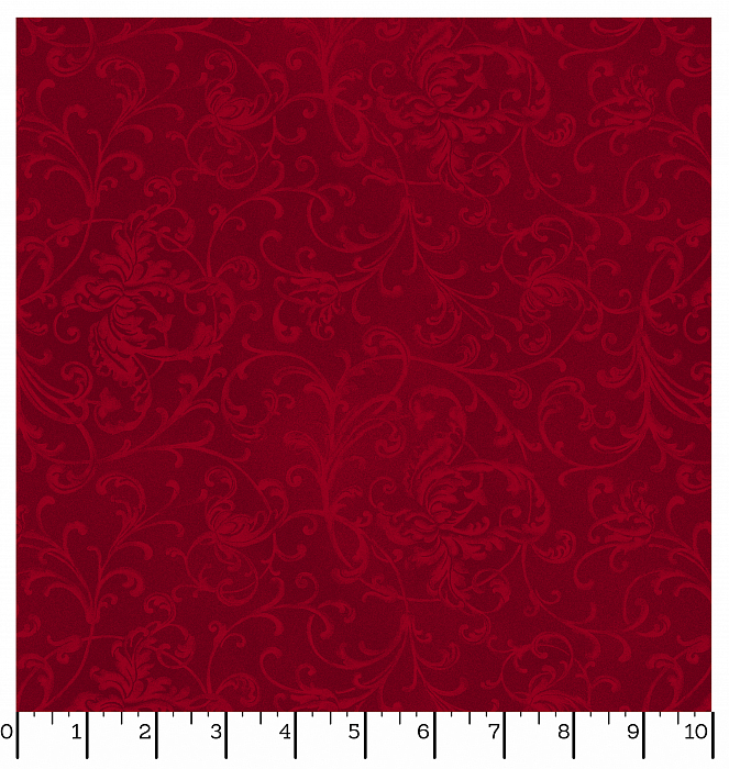 Ткань хлопок пэчворк бордовый, новый год, Maywood Studio (арт. 244358)