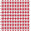 Ткань хлопок сумочные красный, горох и точки, Daiwabo (арт. 89045)