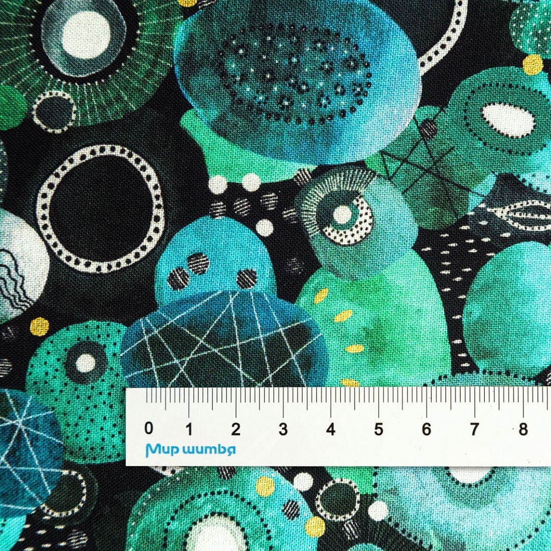 Ткань хлопок для пэчворка зеленый, фактура необычные, Windham Fabrics (арт. 5416-11)