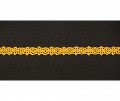 Кружево вязаное хлопковое Alfa AF-016-015 10 мм желтый