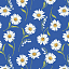 Ткань хлопок пэчворк синий, цветы, Benartex (арт. 9493-52)