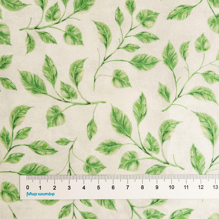 Ткань хлопок пэчворк белый, флора, Windham Fabrics (арт. AL-12336)