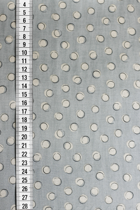 Ткань хлопок сумочные серый, горох и точки, Daiwabo (арт. 244002)