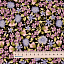 Ткань хлопок пэчворк черный, цветы, Benartex (арт. 0989112B)