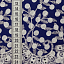 Ткань хлопок пэчворк белый синий, цветы, ALFA (арт. 232835)
