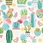 Ткань хлопок для пэчворка разноцветные, цветы, Blank Quilting (арт. 9449-41)