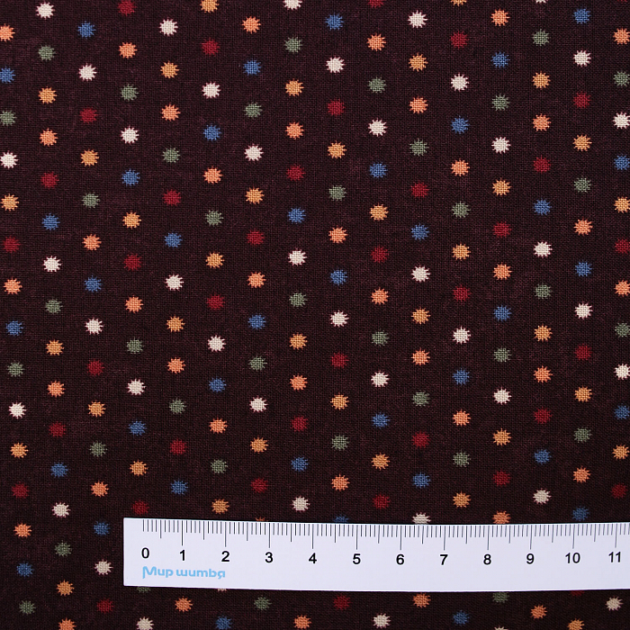 Ткань хлопок пэчворк бордовый, фактура флора, Moda (арт. 9646-16)