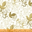 Ткань хлопок для пэчворка для одежды золото, птицы и бабочки, Windham Fabrics (арт. 51775M-1)