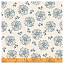 Ткань хлопок пэчворк белый, цветы, Windham Fabrics (арт. 52570-4)
