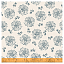 Ткань хлопок для пэчворка для одежды белый, цветы, Windham Fabrics (арт. 52570-5)