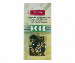 Кнопки для костюмных тканей Bohin арт. 71567 металл 14 мм зелен.