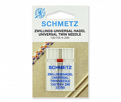 Иглы стандартные Schmetz двойные № 90/3.0 1 шт.