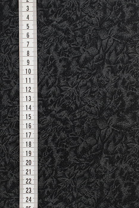 Ткань хлопок пэчворк черный серый, цветы фактура, ALFA (арт. 213509)
