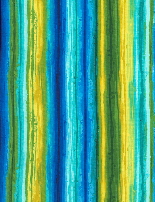 Ткань хлопок пэчворк желтый голубой бирюзовый, полоски, Timeless Treasures (арт. 249256)