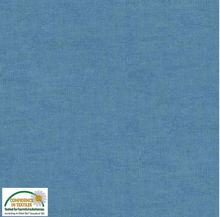 Ткань хлопок пэчворк голубой, однотонная, Stof (арт. 4509-604)