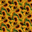 Ткань хлопок пэчворк желтый черный зеленый, цветы, Blank Quilting (арт. )