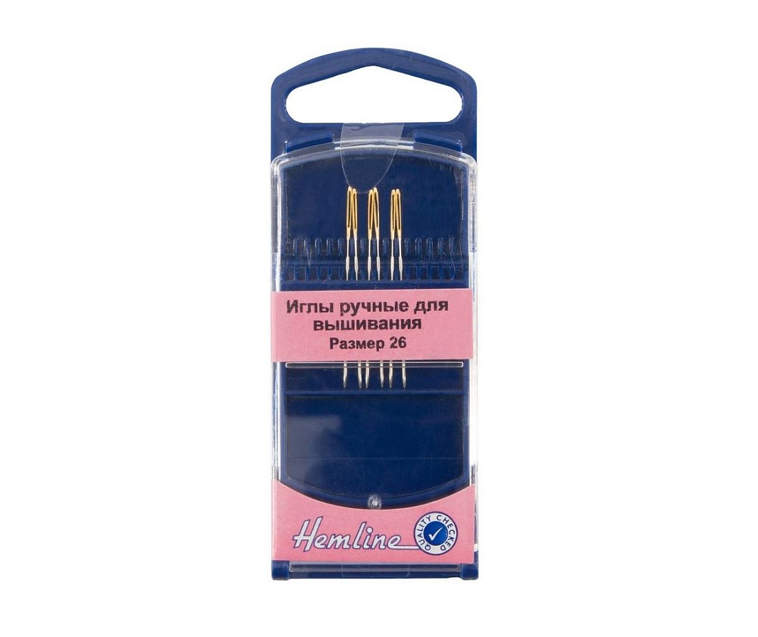 Ручные иглы для гобеленов Hemline арт. 283G.26 № 26, 6 шт.
