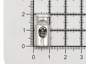 Зажим металлический Цилиндр 2 шт. 20 х 10 мм серебро
