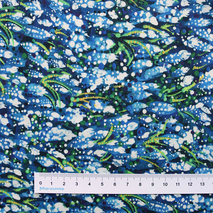 Ткань хлопок пэчворк разноцветные, цветы флора, Moda (арт. 51243 11D)