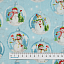Ткань хлопок для пэчворка для одежды голубой, новый год, Windham Fabrics (арт. 52597D-1)