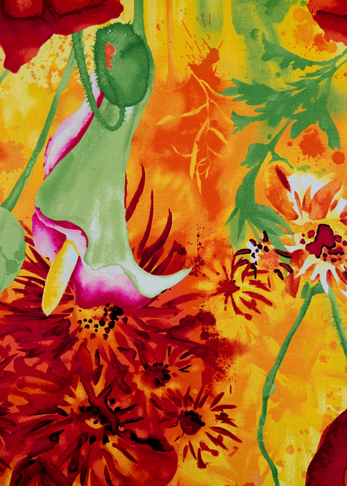 Ткань хлопок пэчворк разноцветные, цветы, Timeless Treasures (арт. 126263)