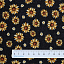 Ткань хлопок пэчворк черный, цветы, Benartex (арт. 1305712B)