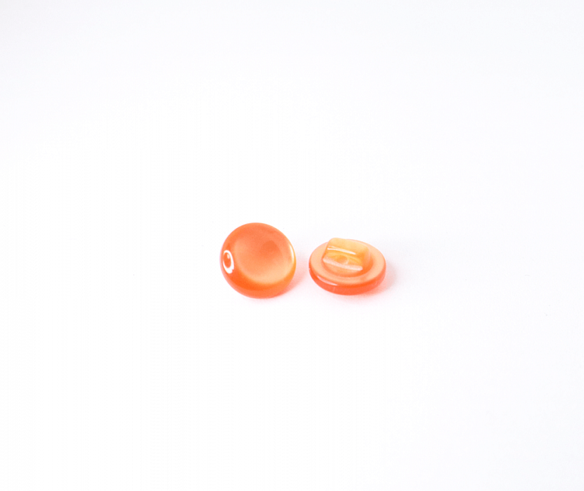 Пуговица рубашечная / блузочная пластик на ножке оранжевый 11 мм